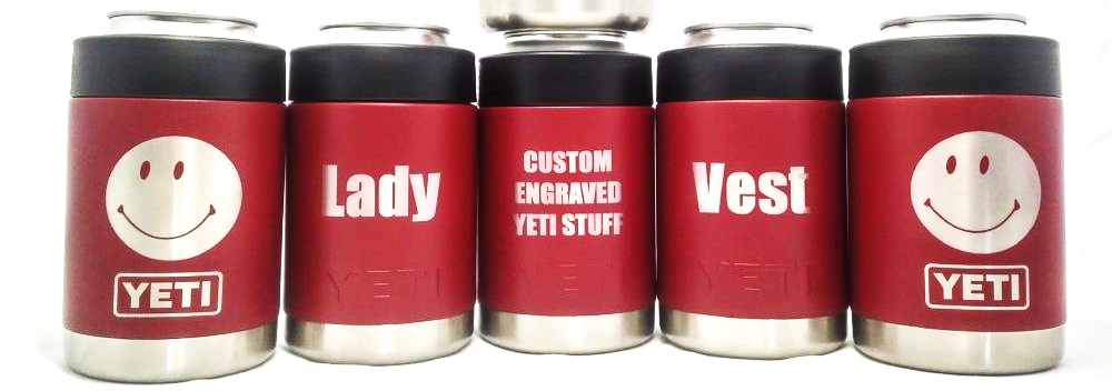 Engraved Brick Red Yeti Cups