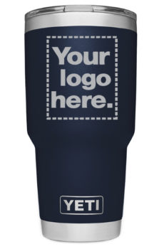 Engraved Navy Yeti Cups